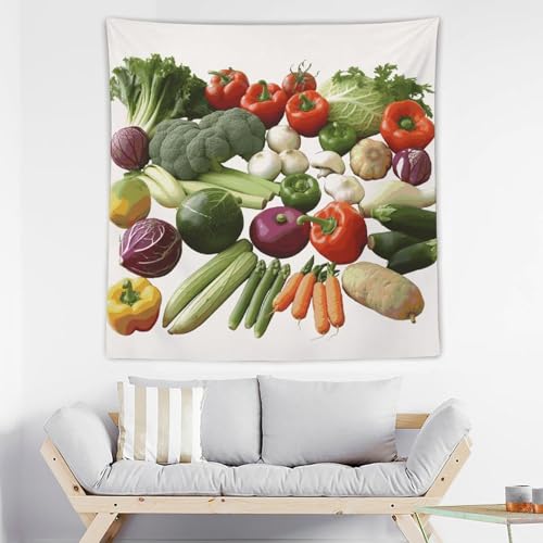 Tapisserie murale légumes esthétiques décoration de chambre en toile de fond