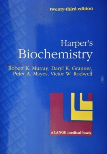 Harper's Biochemistry/a Lange Medical Book (Har... 0838535623 Book Cover