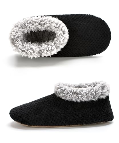 Image of Cozylook Fuzzy Slippers for Women Indoor Soft Sole Slipper Socks