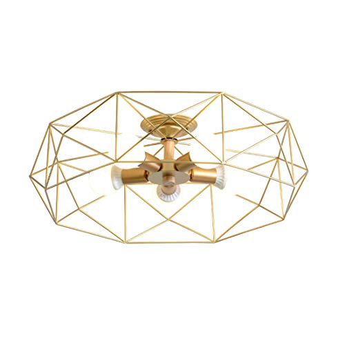 Luminaire suspendu cage en métal style ferme pour foyer et salon chaleureux