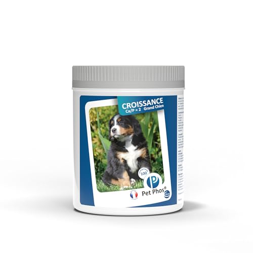 Pet PHOS Croissance CA/P = 2 Grand Chien pour Chiots en Croissance et Femelles gestantes ou allaitantes nourris avec Une Ration ménagère ou Industrielle