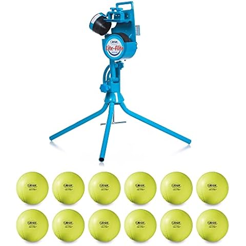 JUGS Lite-Flite Pitching Machine with Softballs Cover