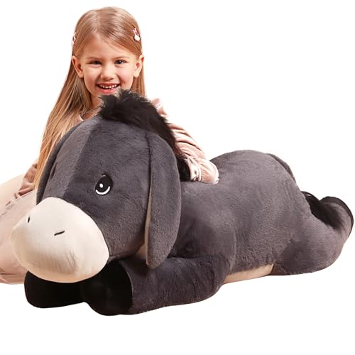 Image of IKASA Large Donkey Cuddly Toy, Giant Soft Toy, 86 cm Large Plush Toy, Giant Plush Toy, Gift for Children