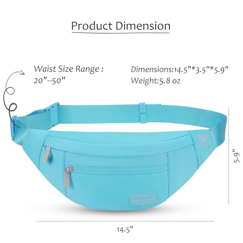 Image of MAXTOP Large Crossbody Fanny Pack with 4-Zipper Pockets,Gifts for Enjoy Sports Festival Workout Traveling Running Casual Hands-Free Wallets Waist Pack Phone Bag Fits All Phones