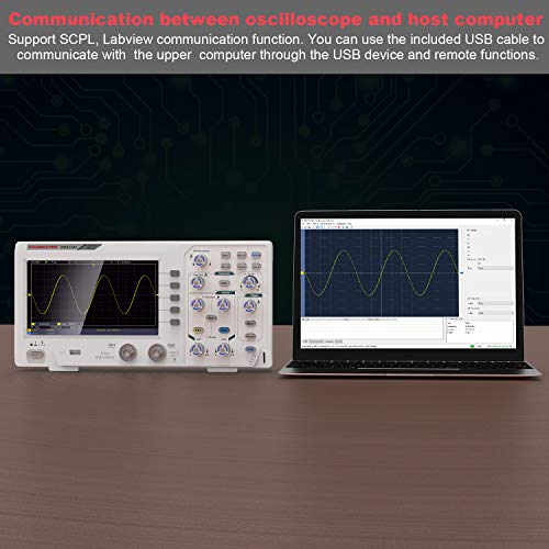 Image of HANMATEK 110mhz Bandwidth DOS1102 Digital Oscilloscope with 2 Channels and Screen 7 inch / 18 cm, TFT-LCD Display, Portable Professional Oscilloscope Kit with 500 MS /s *2 Sampling Rate
