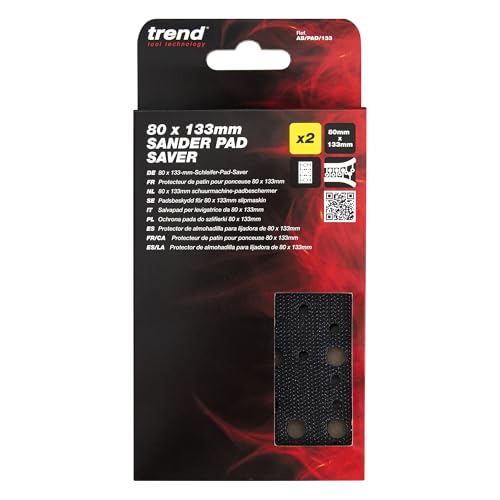Trend Pad Saver 80 x 133 mm für Kompaktschleifer, 2 Stück, Klettlage zur Verlängerung der Lebensdauer von Schleifmittel und Teller, AB/PAD/133