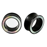 2 dilatadores de oreja de sándalo/piedra turquesa, huecos, doble acampanado, dilatadores de oreja estirados, joyería corporal, 00g(10mm), Madera, No es una piedra preciosa