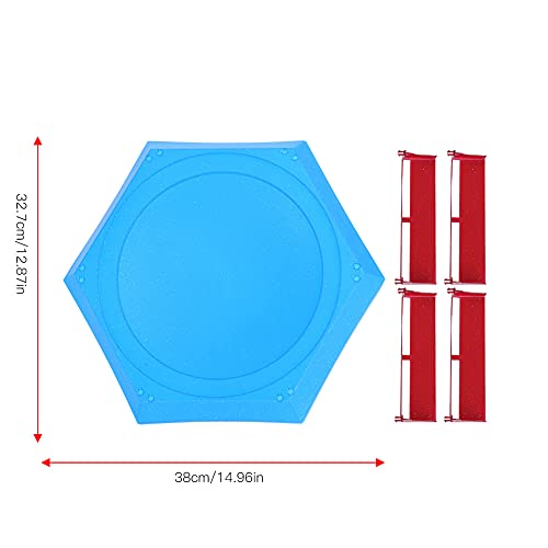 BONKZEBU Gyro Arena, Exciting Duel Top Dreidel Toy Accessory for Kids, Full Size Arena, Let Fight, Light Portable Material PP (Pearl Blue)