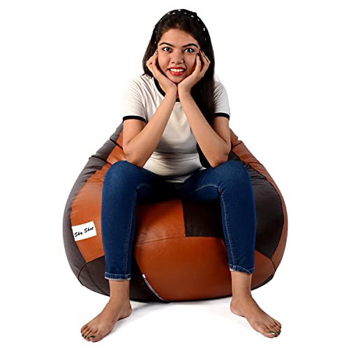 Skyshot Classic Bean Bag Cover Without Beans (XXL, Tan Brown)