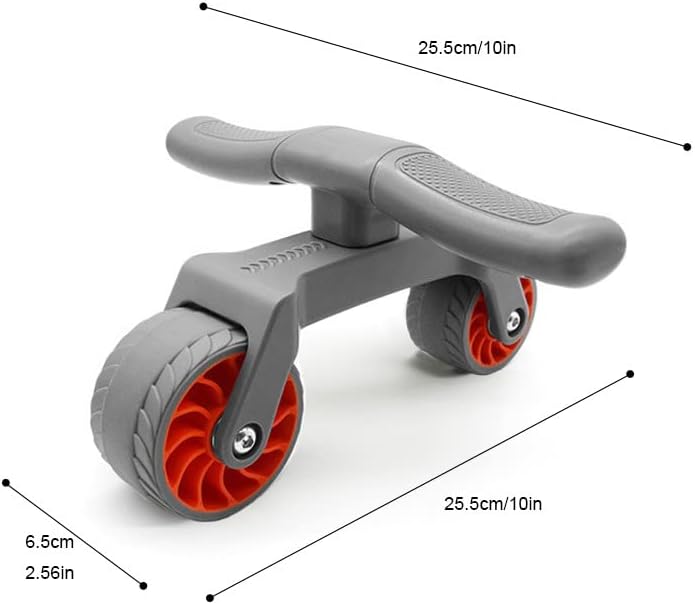 Foldable Roller Wheel Kit,Bodybuilding Exercise Wheel for Strength Training Abdominal, Roller with Knee Mat, Home Gym Fitness Equipment for Abs Core Workout