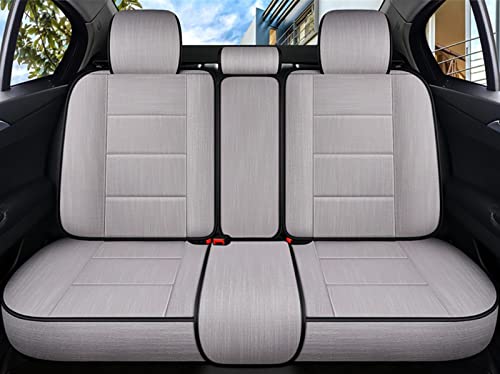 Housses de siège de voiture ensemble complet d'accessoires lin