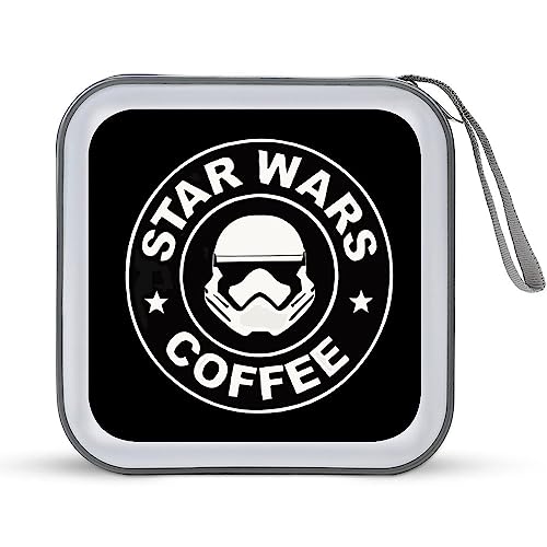 スターウォーズ メディアケース 40枚収納 BD/DVD/CDケース ディスクケース セミハード CD&DVDファイルケース ディスク収納ケース CDボックス ファスナー付 Blu-ray対応 大容量 両面収納 かわいい 持ち運び便利 取り出し易い 可愛い