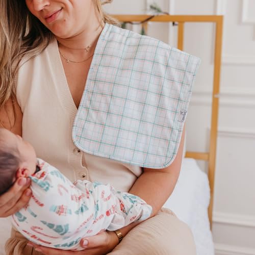 Image of Copper Pearl Premium Baby Burp Cloths - 3-Pack Large Cotton Burp Cloths, Extra Soft Spit Up Rags with 3 Absorbent Layers, Perfect for Baby Boy and Baby Girl Gifts (21 inch x 10 inch Size, Nicholas Set)