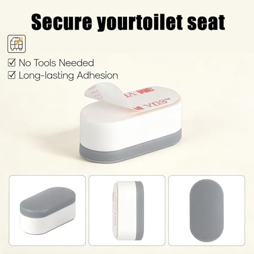 5-Pack Toilet Seat Bumpers for Bidet - Non-Slip Pads to Stop Sliding & Wobbling, Even Weight Distribution to Protect Seat & Bowl — view 3