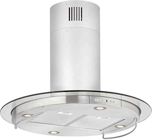 Hotte Amica rond IH 17104 E île cuisine suspendue design inox