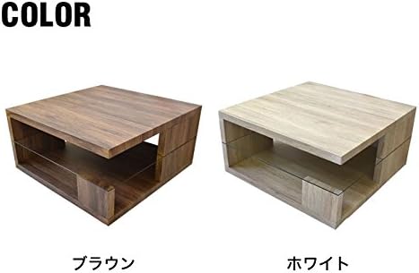 Amazon Co Jp センターテーブル 正方形 収納付き おしゃれ ローテーブル モダン ホワイト Wh ホーム キッチン