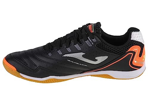 Chuteira de Futsal Joma Máxima - Preto e Laranja Cor:Preto;Tamanho:42