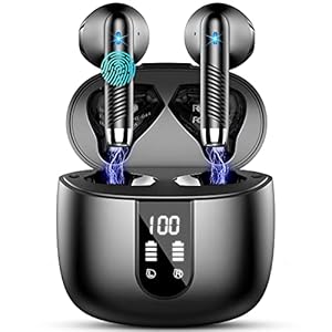 Drsaec Bluetooth 5.4 Kopfhörer, 6D Tiefer Bass In Ear Kopfhörer Kabellos Bluetooth 2026 Neu 56 Std Kabellose Kopfhörer mit 4 ENC Mic, Noise Cancelling Ear Buds, USB-C, IP7 Wasserdicht Sport Ohrhörer