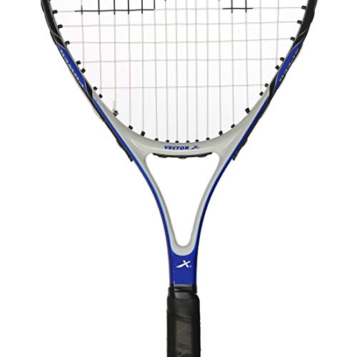 Image of Vector X VXT-1100 25 inch Aluminium Lawn Tennis Racquet for Adults & Kids, Lightweight, Durable & Beginner Tennis Racket Gear for Children, for Outdoor Game Play, Practice & Training (Red)+ Full Cover