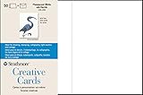 Strathmore 105-235-1 Creative Cards and Envelopes 5' x 6.875', 50 Pack, Ivory/Deckle