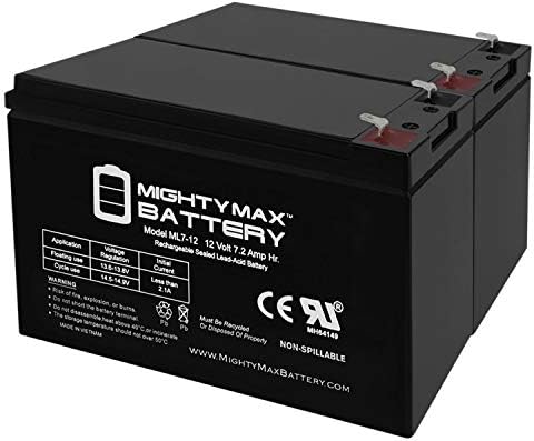 12V 7AH BATTERY REPL. WERKER WKA12-7.5F WKA12-7.5 F1 .187 EACH - 2 Pack