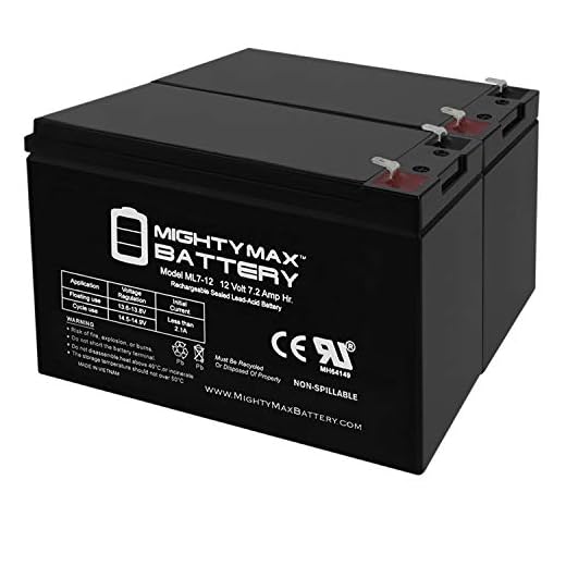 Mighty Max Battery 12V 7Ah SLA Battery Replacement for Ghost Controls AXBT - 2 Pack
