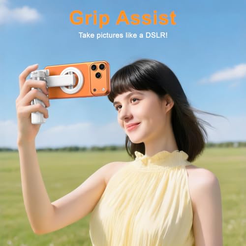 Image of Upgrated 5-in-1 Magnetic Selfie Stick with Remote for Cell Phone 360 Rotation.Can Transforms into Mini Tripod /Camera Grip /Handheld Stabilizer /Phone Stand.Extend to 25 inches