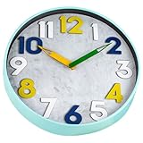 TOYANDONA Wanduhr Lautlos Dekorativ Quartz Uhrwerk Wanduhr Kinderzimmer...