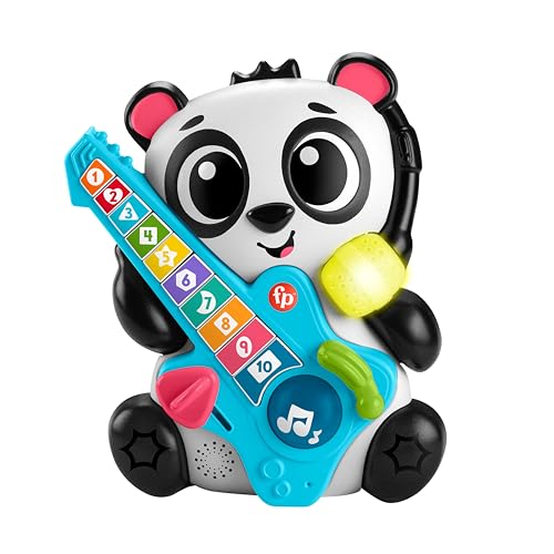 Fisher-Price Lernspielzeug für Babys und Kleinkinder, Beat Bande Zahlen & Zauber Panda Liz mit interaktiver Musik und Lichtern für Kinder ab 9 Monaten, deutsche Ausgabe, HYL32