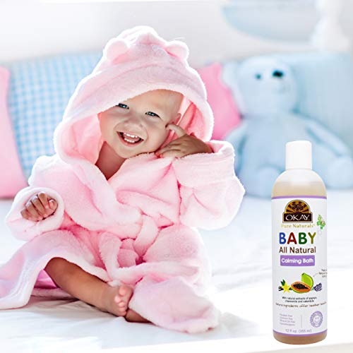 Image of OKAY- Baby Calming Bath with Natural Papaya Extract 12oz / 355ml (Pack of 2)