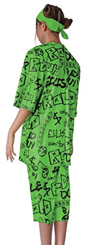 Billie Eilish Costume, Official Green Oversize Top and Shorts for Kids, Musical Artist Inspired Outfit