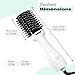 Trademark Beauty Hair Dryer Brush in One, Blow Dryer Brush, Wet and Dry Hair, Anti-Frizz Ions, Smooths, Ceramic, Creates Volume, All Hair Types - White