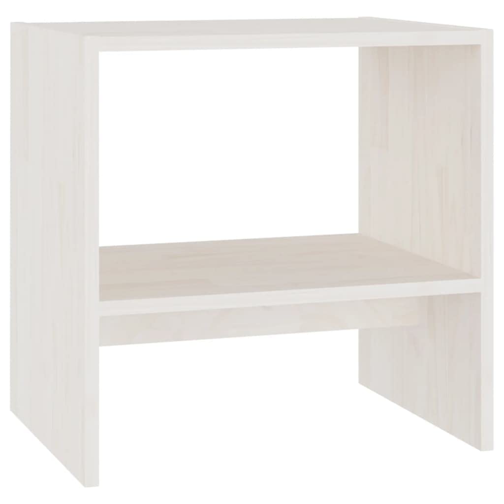 Commode moderne en pin massif blanc 40 cm pour chambre à coucher