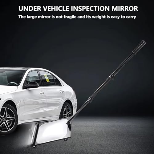 Specchietto per ispezione sotto il veicolo, con luce e maniglia telescopica, per controlli di sicurezza per auto e camion