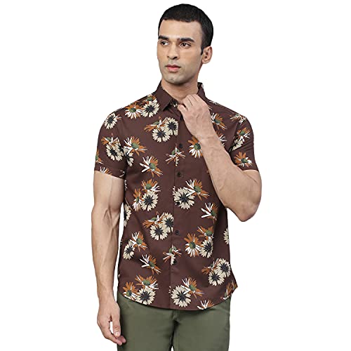 Image of Dennis Lingo Men's Printed Slim Fit Cotton Casual Shirt