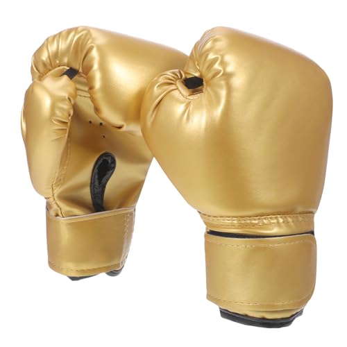 Guantes de boxeo dorados de brillo nacarado y color liso para entrenamiento superior