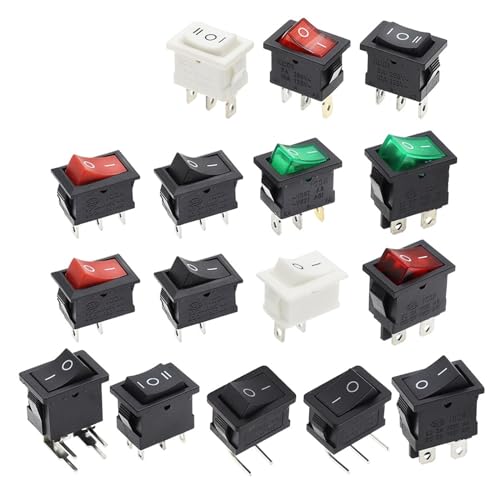 Interruptor tipo barco KCD1 con luz verde ideal para reparar electrodomésticos del hogar