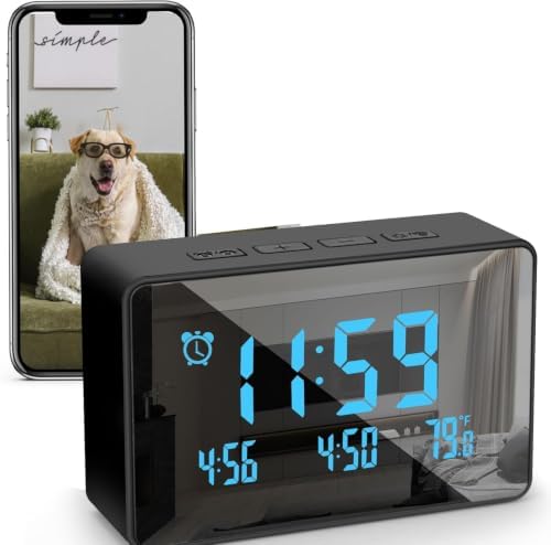1080P WiFi Security Camera with Clock – Indoor Nanny Cam Featuring Motion Detection & Night Vision for Baby & Pet Monitoring image 5