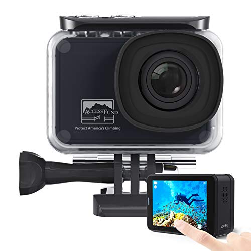 AKASO V50 Pro Access Fund Special Edition Action Camera Touch Screen 4K60 Waterproof Camera Features EIS and Wi-Fi Remote Control Sports Camera with 3 Batteries Wrist Strap and Accessory Kit