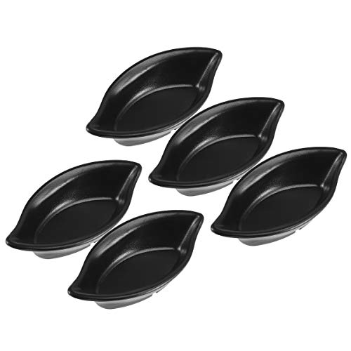 DOITOOL 5pcs Dipping Plates Dip Dish Sauce Dish Dipping Sauce Bowls Vinegar Bowl Condiment Plate Imitation Porcelain Dish Snack