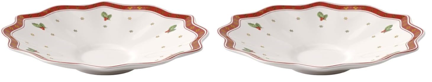 Sous-tasse 16,5 cm Porcelaine Villeroy & Boch Toy's Delight Blanc Rouge
