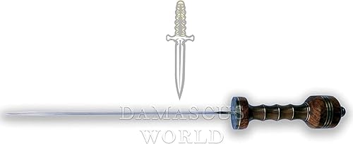 Miniatura 9 de Espada de Gladius romana de 26 pulgadas, hecha a mano, espada de acero de Damasco con mango de madera de Pakka, espada de gladius para gladius,