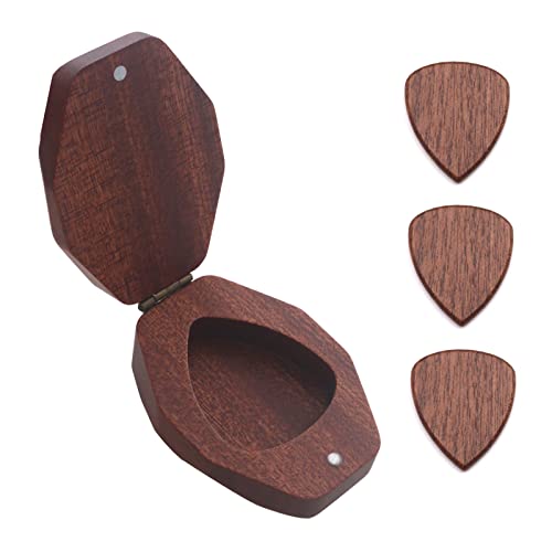 Plumdrop Étui à médiators en forme de diamant pour guitare basse, instrument de musique avec lot de 3 médiators en bois - Les Beatles, Paul McCartney, John Lennon, RIngo Starr, George Harrison Plumdrop Étui à médiators en forme de diamant pour guitare basse, instrument de musique avec lot de 3 médiators en bois