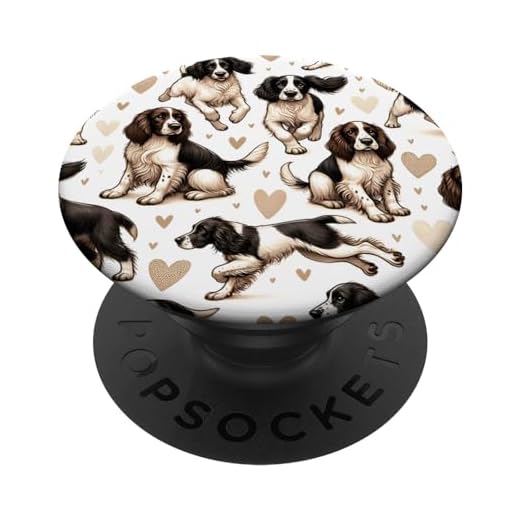 Beautiful Dogs Pattern English Springer Spaniel Dog PopSockets Adhesive PopGrip
