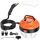 Hocamel 3800W High-Temperature Steam Cleaner for Car Detailing & Multi-Surface Cleaning 221°F Pressurized Steam, 1000ml Tank, 6 Adjustable Settings | Portable Steamer for Car Owners, DIY Enthusiasts