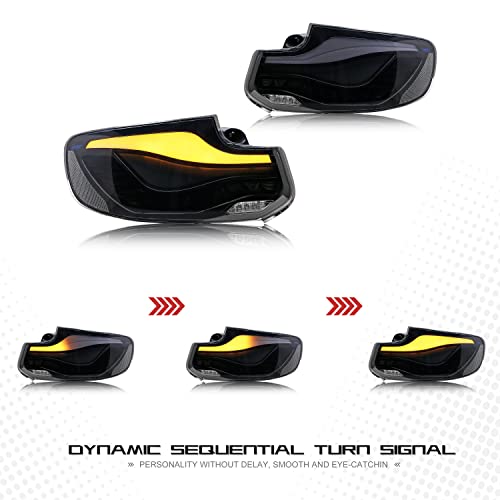 Inginuity Time Led Gts Tail Lights For Bmw 2-Series M2 F22 2014 2015 2016 2017 2018 2019 2 Sery Coupe Convertible Black F23 F87 Oled Start-Up Animation Sequential Indicator Rear Lamps Accessary #TOP2