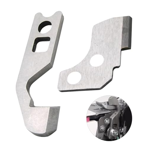 Slynxr 788127007+788013009 Lower Knife & Upper Knife Sewing Machine Upper Lower Blades Set for Janome(Newhome) 204D, 534D, 634D, PFAFF 752 Sewing Machine Blade Replacements for Elna Kenmore 784045008