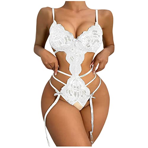 One Piece Lingerie Women Deep V Teddy Sexy Hollow Out Bodysuit Lace Exotic Sluttly Nightwear for Sex Naughty Play product thumbnail 9