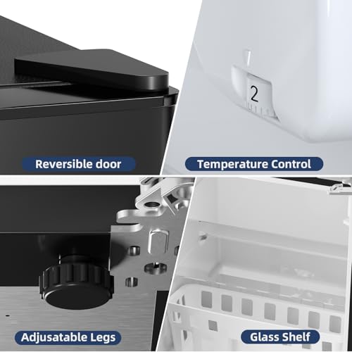 Antarctic Star Compact Refrigerator with Freezer,2 Door Mini Fridge,Adjustable Shelf,Small Fridge for Bedroom Office Dorm Kitchen,3.2 Cu.Ft.BLACK - Image 4