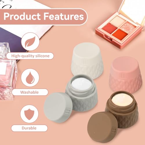 TPTGIAR 4 Pièces Flacon Voyage en Silicone, 30ml Contenant Voyage Accessoires, Kit Voyage Produit Toilette Réutilisable, Recipient Voyage avec Sac Transparent pour Shampoing Cosmétiques – vue 3